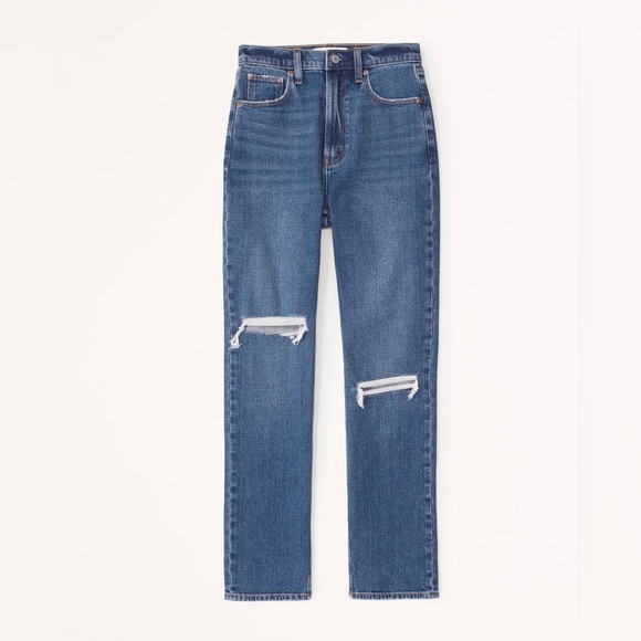 Abercrombie & Fitch Ultra High Rise Ankle Straight Jean, Size 10/30 short - Picture 2 of 10